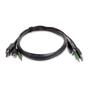 StarTech.com SKDPMMKVM10-TAA cavo per tastiera, video e mouse Nero 3 m immagine principale StarTech.com Cavo KVM DisplayPort doppio da 3 m, USB 2.0, audio jack 3,5 mm, cavo combinato universale compatibile con switch KVM, conforme TAA