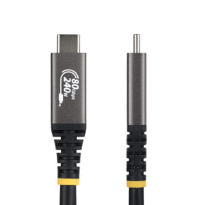 StarTech.com Cavo USB4 da 1m, Cavo USB-C Certificato USB-IF, 80Gbps, PD240W, 8K120Hz / 4K240Hz DP2.1 DP80, Cavetto Tipo-C Compatibile Thunderbolt 4 immagine gallery 2 StarTech.com Cavo USB4 da 1,5 m, Cavo USB-C Certificato USB-IF, 80Gbps, PD 240W, 8K 120Hz / 4K 240Hz DP2.1 DP80, Cavetto Tipo-C compatibile Thunderbolt 4