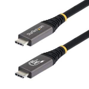StarTech.com Cavo USB4 da 1,5 m, Cavo USB-C Certificato USB-IF, 80Gbps, PD 240W, 8K 120Hz / 4K 240Hz DP2.1 DP80, Cavetto Tipo-C compatibile Thunderbolt 4