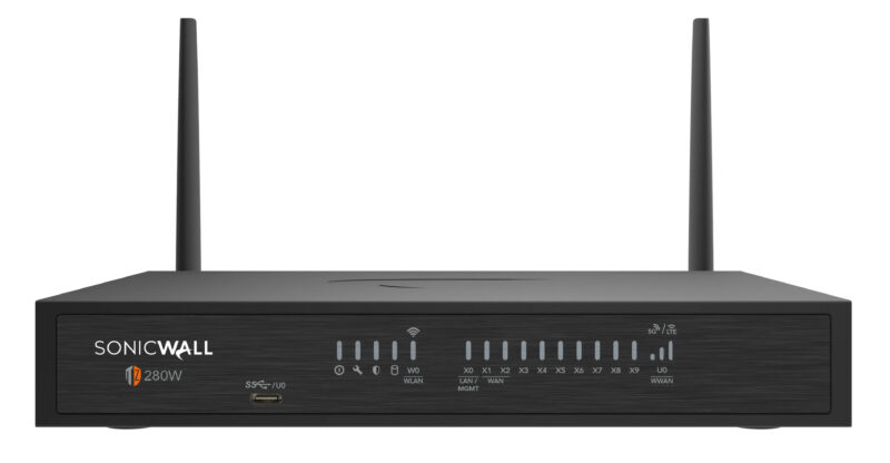 SonicWall TZ280 firewall (hardware) Desktop 2,5 Gbit/s immagine principale SonicWall TZ380 firewall (hardware) Desktop 3,5 Gbit/s
