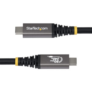 StarTech.com Cavo USB4 da 1m, Cavo USB-C Certificato USB-IF, 80Gbps, PD240W, 8K120Hz / 4K240Hz DP2.1 DP80, Cavetto Tipo-C Compatibile Thunderbolt 4 immagine gallery 3 StarTech.com Cavo USB4 da 1,5 m, Cavo USB-C Certificato USB-IF, 80Gbps, PD 240W, 8K 120Hz / 4K 240Hz DP2.1 DP80, Cavetto Tipo-C compatibile Thunderbolt 4