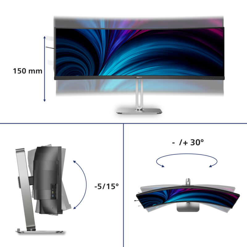 Philips 5000 series 49B2U5900C/00 Monitor PC 124 cm (48.8") 5120 x 1440 Pixel Dual QHD LCD Nero