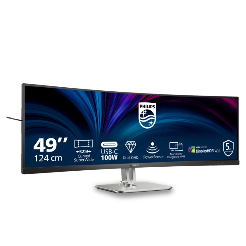 Philips 5000 series 49B2U5900C/00 Monitor PC 124 cm (48.8") 5120 x 1440 Pixel Dual QHD LCD Nero