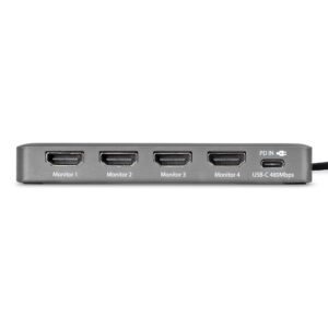 StarTech.com QUAD-USB-HDMI-ADAPT replicatore di porte e docking station per laptop Cablato USB 3.2 Gen 1 (3.1 Gen 1) Type-C Grigio immagine gallery 3 StarTech.com QUAD-USB-HDMI-ADAPT replicatore di porte e docking station per laptop Cablato USB 3.2 Gen 1 (3.1 Gen 1) Type-C Grigio