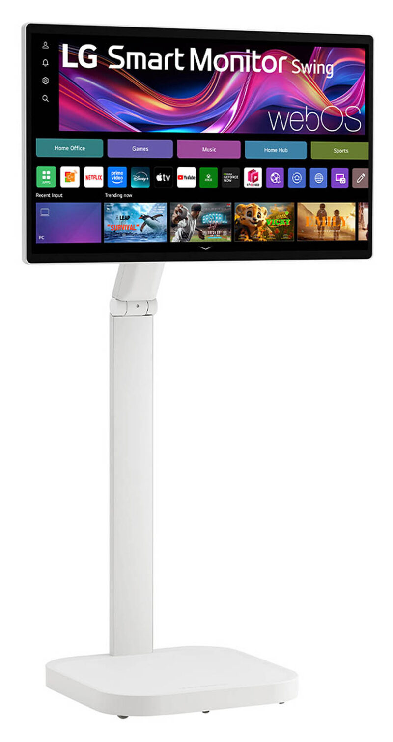 LG Swing 32U889SA Schermo Personale 32" 4K Touch, base con rotelle, webOS
