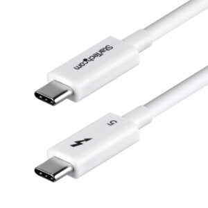 StarTech.com Cavo Thunderbolt 5 da 1 m, 80 Gbps (fino a 120 Gbps), PD 240 W, 8K 60Hz, Cavo Thunderbolt Certificato compatibile con TB4 / USB4 / USB-C; Bianco immagine principale StarTech.com Cavo Thunderbolt 5 da 1 m, 80 Gbps (fino a 120 Gbps), PD 240 W, 8K 60Hz, Cavo Thunderbolt Certificato compatibile con TB4 / USB4 / USB-C; Bianco