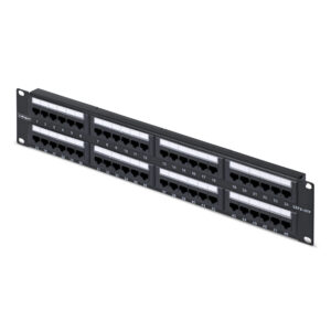 StarTech.com Pannello Patch Cat6 da 48 porte 2U montabile su rack, RJ45, UTP, 110 Punch-Down, Patch Panel/ Pannelllo di rete Ethernet Cat 6 per rack server
