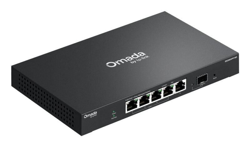 TP-Link ES206XPP-M2 switch di rete Gestito L2 2.5G Ethernet (100/1000/2500) Supporto Power over Ethernet (PoE) Montaggio da desktop/parete Nero