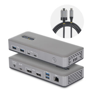 StarTech.com Docking Station USB-C Dual Monitor, DisplayPort, 4K 60Hz, Ricarica Laptop 100W, Ethernet 1GbE, Senza Driver, Dock Multi-Monitor per Windows immagine principale StarTech.com Docking Station USB-C Dual Monitor, DisplayPort, 4K 60Hz, Ricarica Laptop 100W, Ethernet 1GbE, Senza Driver, Dock Multi-Monitor per Windows