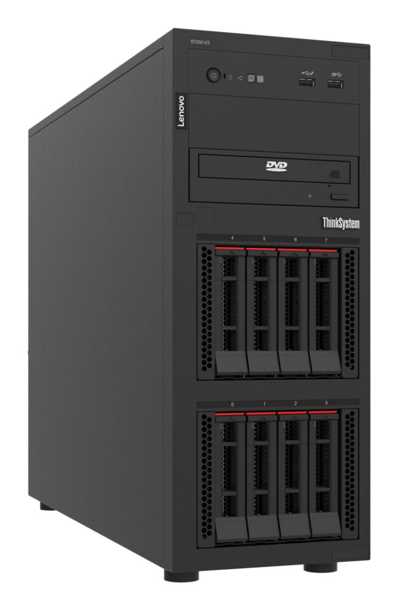 Lenovo ThinkSystem ST250 V3 server Tower Intel® Xeon® 6353P 2,7 GHz 16 GB DDR5-SDRAM 800 W immagine principale Lenovo ThinkSystem ST250 V3 server Tower Intel® Xeon® 6353P 2,7 GHz 16 GB DDR5-SDRAM 800 W
