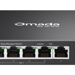 TP-Link ES206XPP-M2 switch di rete Gestito L2 2.5G Ethernet (100/1000/2500) Supporto Power over Ethernet (PoE) Montaggio da desktop/parete Nero