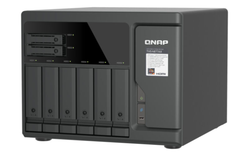 QNAP TVS-H877AX NAS Tower AMD Ryzen™ 5 16 GB DDR5 QNAP QTS Nero