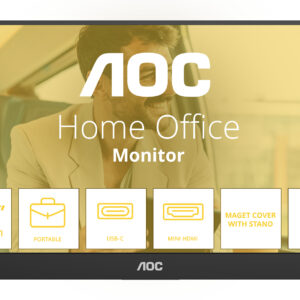 AOC 16T20E2 TV e monitor portatile Nero 39,6 cm (15.6") LED 1920 x 1080 Pixel immagine principale A high-touch multiproduct service desig