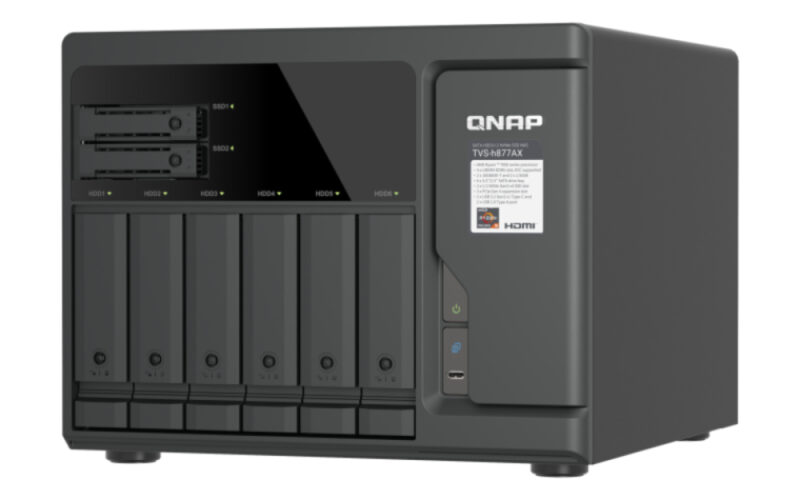 QNAP TVS-H877AX NAS Tower AMD Ryzen™ 5 16 GB DDR5 QNAP QTS Nero
