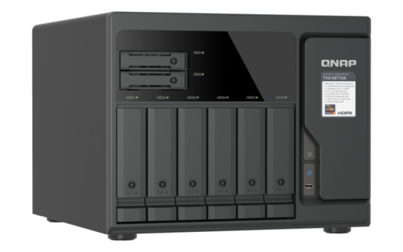 QNAP TVS-H877AX NAS Tower AMD Ryzen™ 5 16 GB DDR5 QNAP QTS Nero
