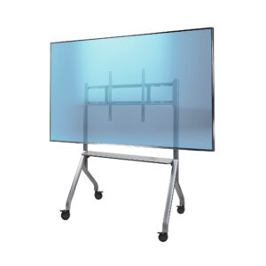 StarTech.com Carrello Porta TV per Monitor fino a 100" e 100kg, Supporto TV Mobile a Cavalleto Regolabile in Altezza, Ruote Bloccabili per Spostamenti Facili