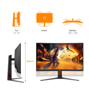 AOC G4 C32G4Z Monitor PC 80 cm (31.5") 1920 x 1080 Pixel Nero, Rosso