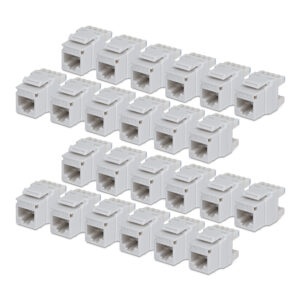 StarTech.com Connettore Keystone RJ45 Cat6 UTP, Confezione da 24 Prese Ethernet per Scatola a Muro, Terminazione 110 Punch Down a 180°; Bianco immagine principale StarTech.com Connettore Keystone RJ45 Cat6 UTP, Confezione da 24 Prese Ethernet per Scatola a Muro, Terminazione 110 Punch Down a 180°; Bianco