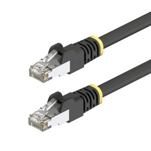 StarTech.com Cavo Ethernet Cat6A da esterno 2m nero, Snagless RJ45, S/FTP, 23AWG rame puro, 500MHz, Patch Cord schermato per esterni, resistente ai raggi UV immagine principale StarTech.com Cavo Ethernet Cat6A da esterno 2m nero, Snagless RJ45, S/FTP, 23AWG rame puro, 500MHz, Patch Cord schermato per esterni, resistente ai raggi UV