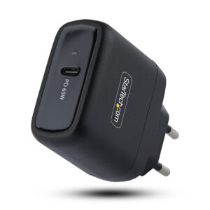 StarTech.com Caricatore USB-C da Parete 65W, GaN, Alimentatore per Dell, XPS, HP ProBook, MacBook Pro e Microsoft Surface Pro, Nero